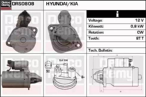 Remy DRS0808 - Стартер autospares.lv