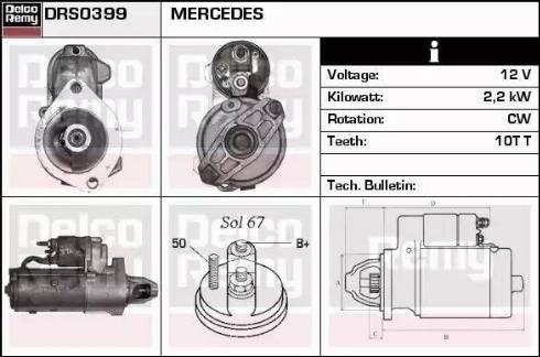 Remy DRS0399 - Стартер autospares.lv