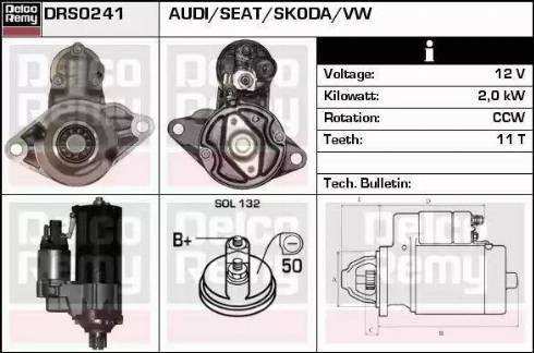 Remy DRS0241 - Стартер autospares.lv