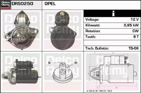 Remy DRS0250 - Стартер autospares.lv