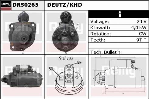 Remy DRS0265 - Стартер autospares.lv