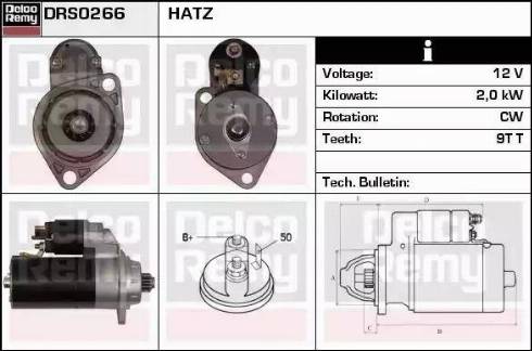 Remy DRS0266 - Стартер autospares.lv