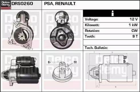 Remy DRS0260 - Стартер autospares.lv