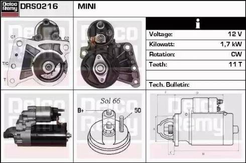 Remy DRS0216 - Стартер autospares.lv