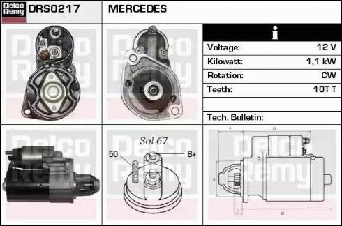 Remy DRS0217 - Стартер autospares.lv