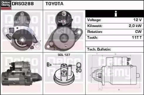 Remy DRS0288 - Стартер autospares.lv