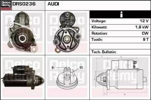 Remy DRS0236 - Стартер autospares.lv