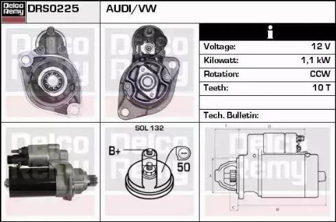 Remy DRS0225 - Стартер autospares.lv