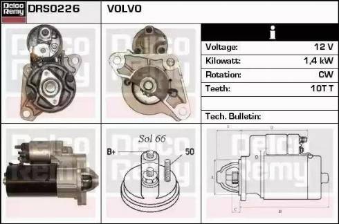 Remy DRS0226 - Стартер autospares.lv