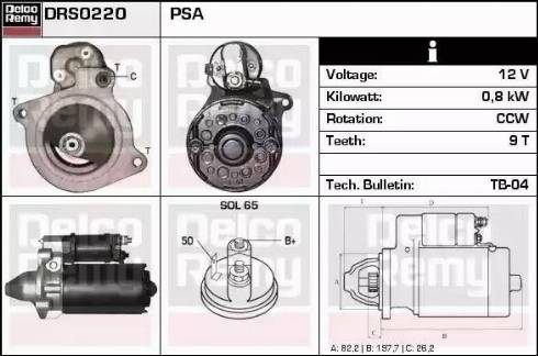 Remy DRS0220 - Стартер autospares.lv