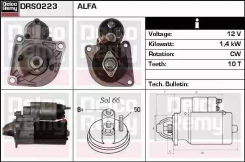 Remy DRS0223 - Стартер autospares.lv