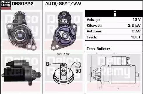 Remy DRS0222 - Стартер autospares.lv