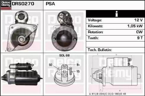 Remy DRS0270 - Стартер autospares.lv