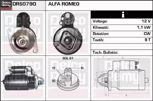 Remy DRS0790 - Стартер autospares.lv