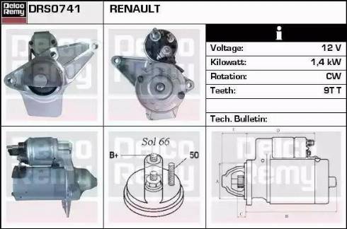 Remy DRS0741 - Стартер autospares.lv