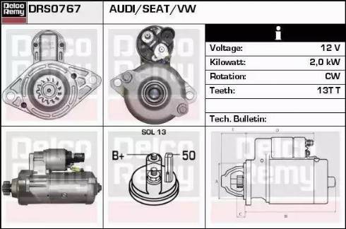 Remy DRS0767 - Стартер autospares.lv