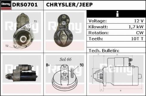 Remy DRS0701 - Стартер autospares.lv