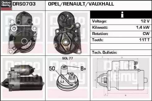 Remy DRS0703 - Стартер autospares.lv