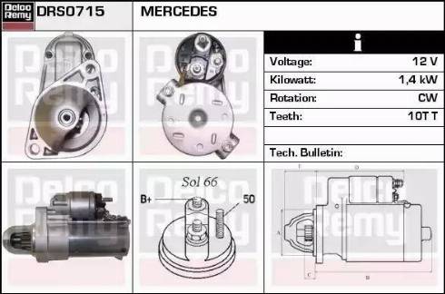 Remy DRS0715 - Стартер autospares.lv