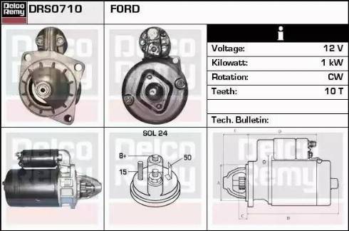 Remy DRS0710 - Стартер autospares.lv