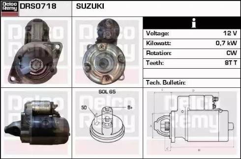 Remy DRS0718 - Стартер autospares.lv