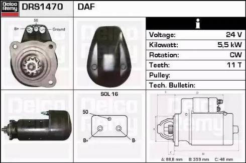 Remy DRS1470 - Стартер autospares.lv