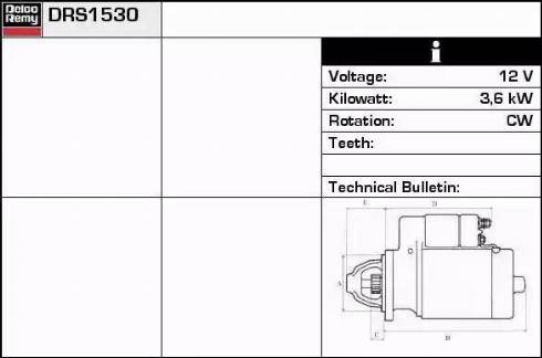 Remy DRS1530 - Стартер autospares.lv