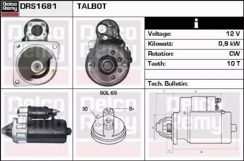 Remy DRS1681 - Стартер autospares.lv