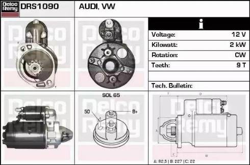 Remy DRS1090 - Стартер autospares.lv