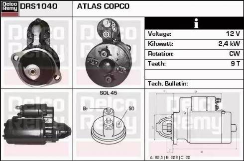 Remy DRS1040 - Стартер autospares.lv