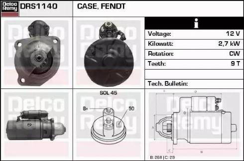 Remy DRS1140 - Стартер autospares.lv