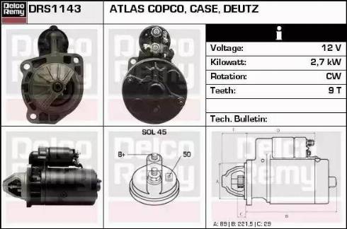 Remy DRS1143 - Стартер autospares.lv