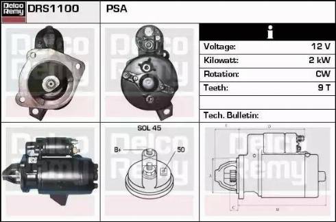 Remy DRS1100 - Стартер autospares.lv