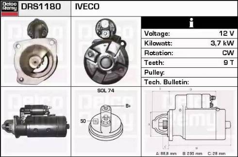 Remy DRS1180 - Стартер autospares.lv