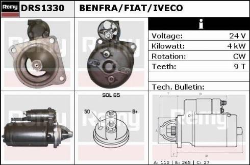 Remy DRS1330X - Стартер autospares.lv