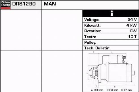 Remy DRS1290 - Стартер autospares.lv