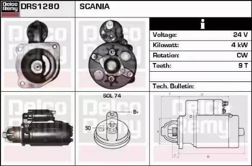 Remy DRS1280 - Стартер autospares.lv