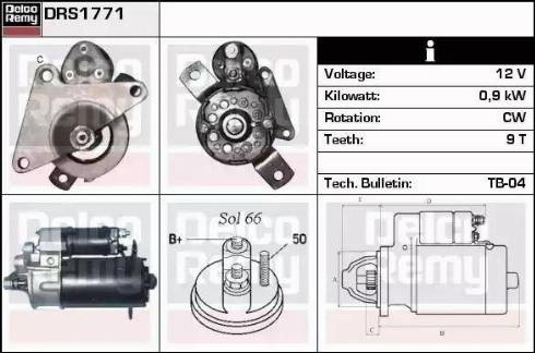 Remy DRS1771 - Стартер autospares.lv