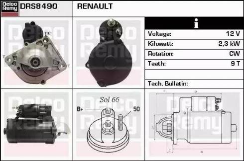 Remy DRS8490 - Стартер autospares.lv