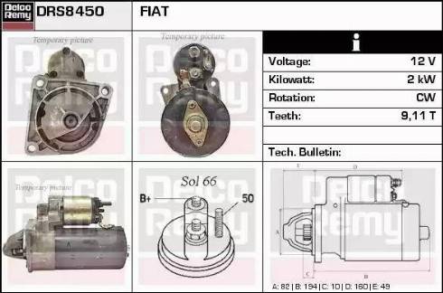 Remy DRS8450 - Стартер autospares.lv