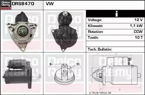 Remy DRS8470 - Стартер autospares.lv