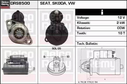 Remy DRS8500 - Стартер autospares.lv