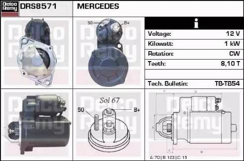 Remy DRS8571 - Стартер autospares.lv