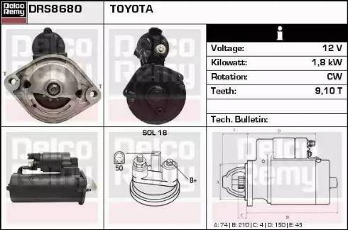 Remy DRS8680 - Стартер autospares.lv