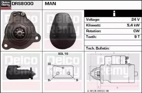 Remy DRS8000 - Стартер autospares.lv