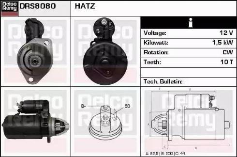 Remy DRS8080 - Стартер autospares.lv