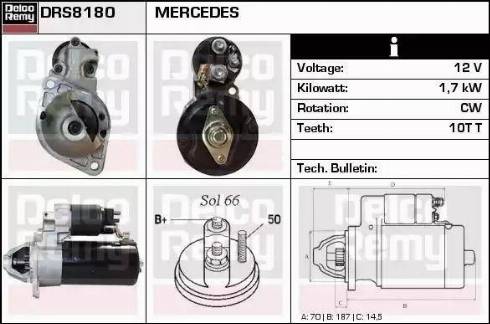 Remy DRS8180 - Стартер autospares.lv