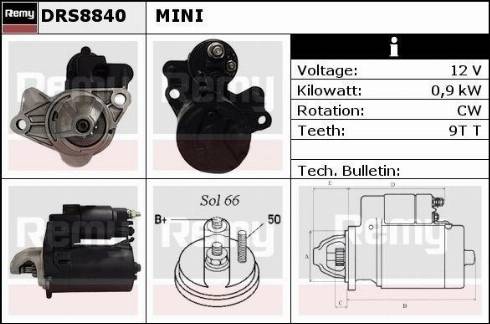 Remy DRS8840X - Стартер autospares.lv