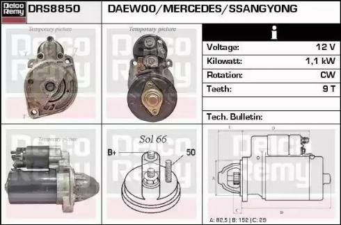 Remy DRS8850 - Стартер autospares.lv