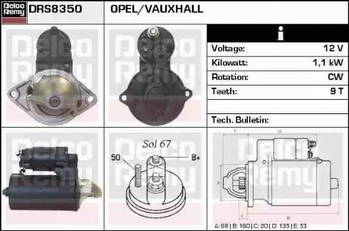 Remy DRS8350 - Стартер autospares.lv